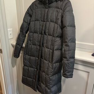 The North Face Gray Puffer Jacket Long Insulated